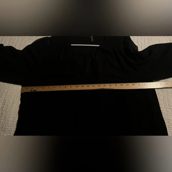 1. State Black Long Sleeve Smocked Detail Button Down Blouse Sz XXL - Picture 8 of 9